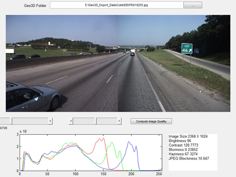 A screen shot of the pavement management system tool.