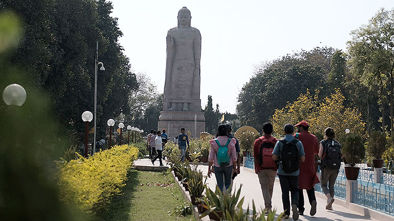 One of the zones the students visited was Sarnath, a holy site for Buddhism.