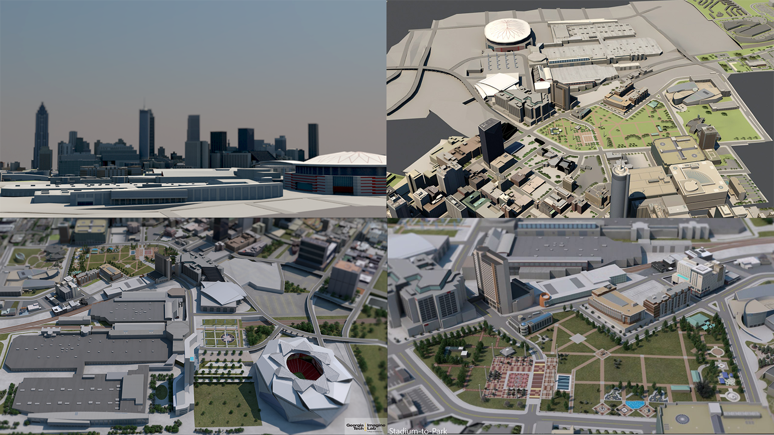 a variety of renders of the process 