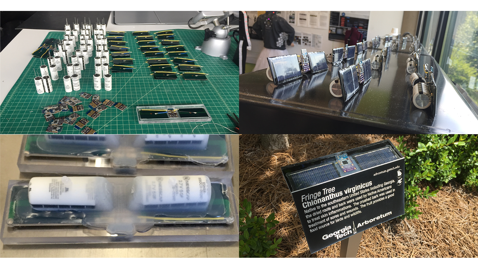 4 images of the fabrication of the ibeacons 